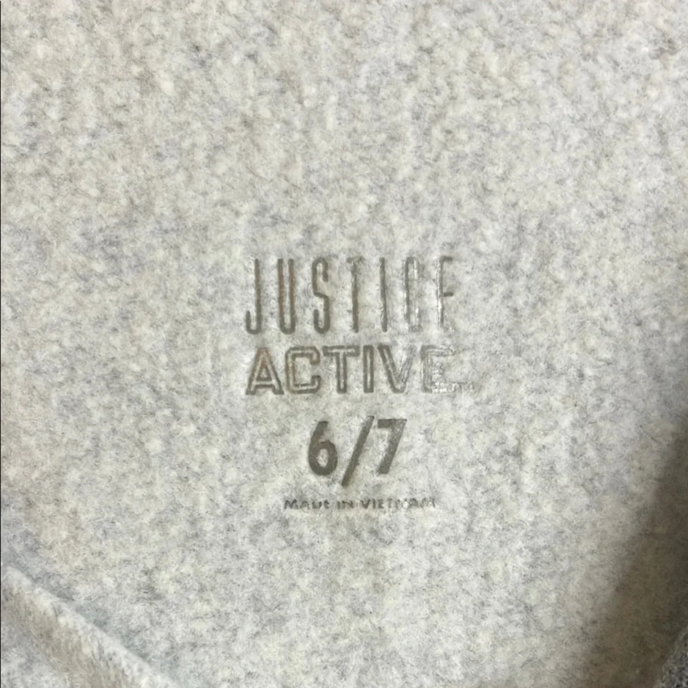 Justice GIRLS Gray Long Sleeve Sweatshirt Size 6/7 EUC #7